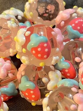 Hand-painted 10 MM glass beads